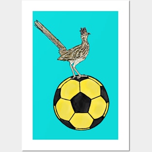 Roadrunner with Soccer Ball Posters and Art